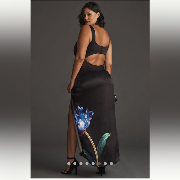 🌟LAST ONE🌟 ANTHROPOLOGIE NWT SLEEVELESS FLORAL SLIM MAXI DRESS Size 6. - Picture 7 of 13